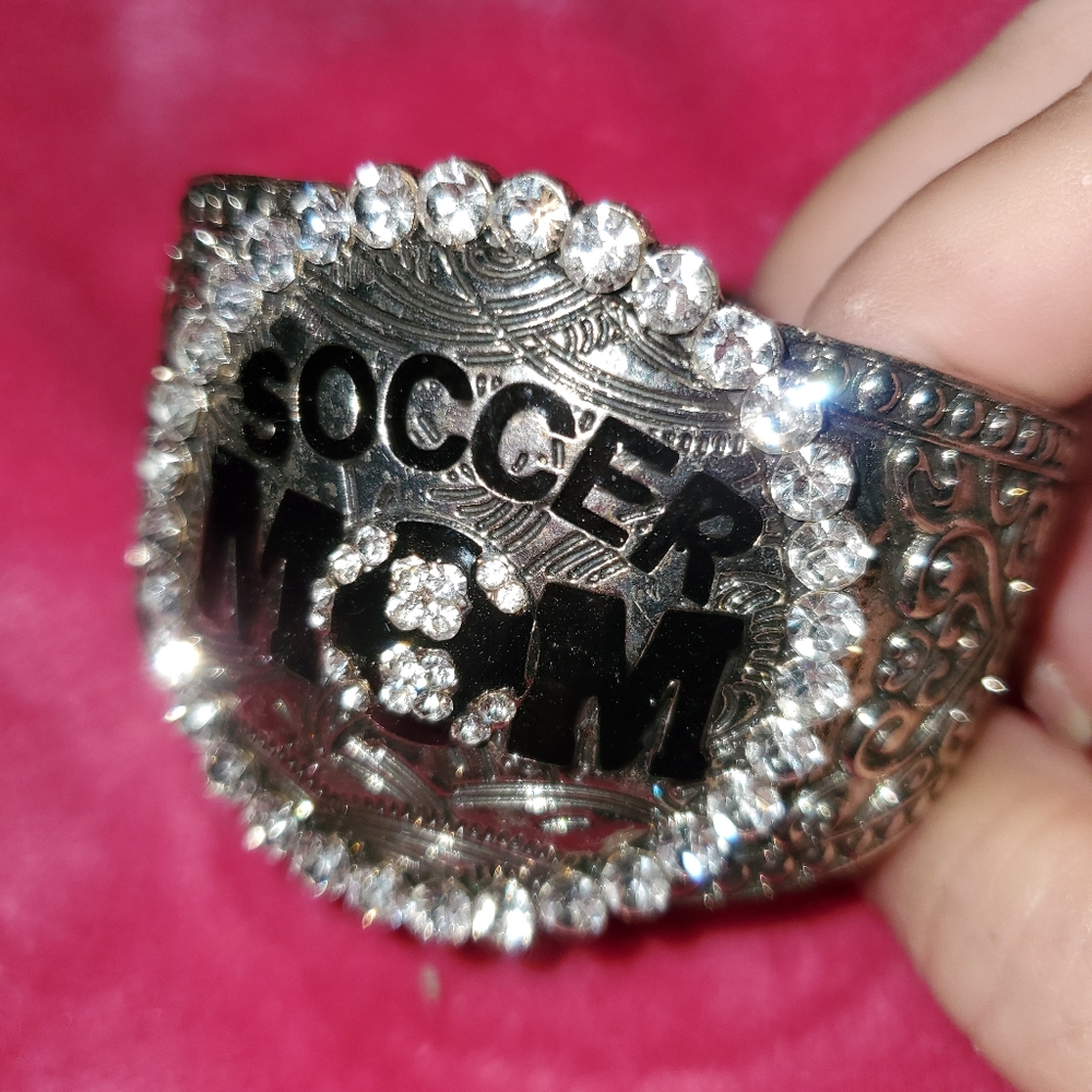 soccer mom rhinestone cuff Bracelet new FIFA